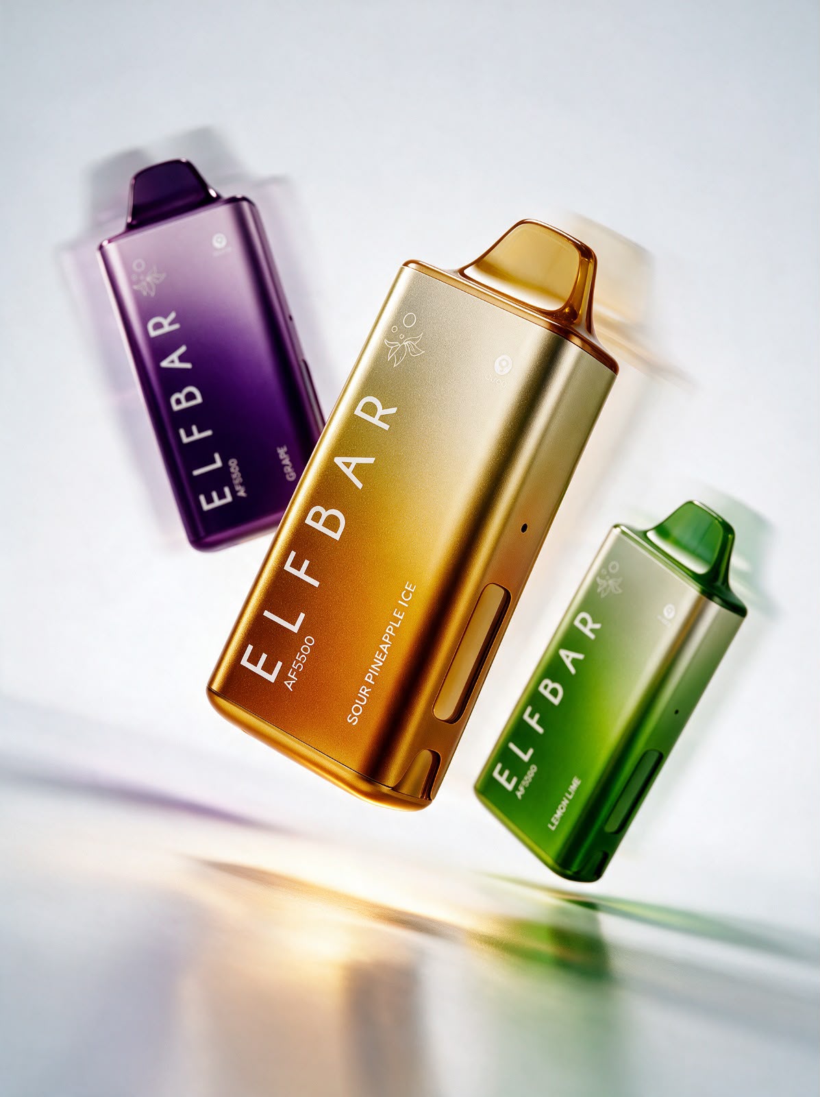 ELFBAR product campaign featuring three colourful devices