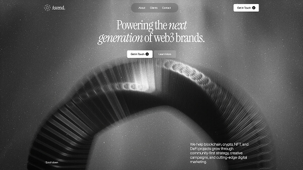 Ascend website design