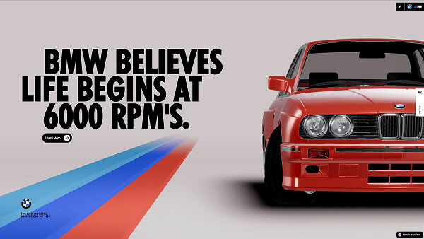 BMW website design